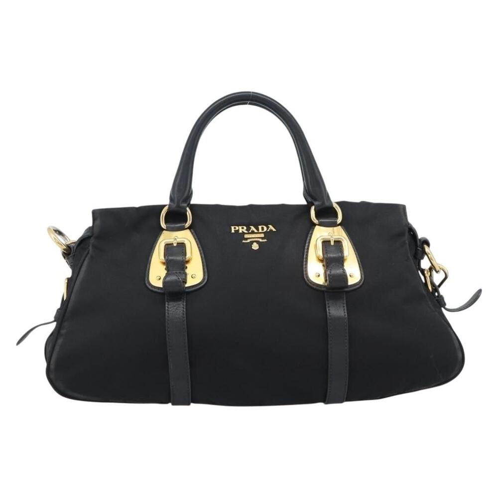 Prada Nylon Galleria Handbag Black